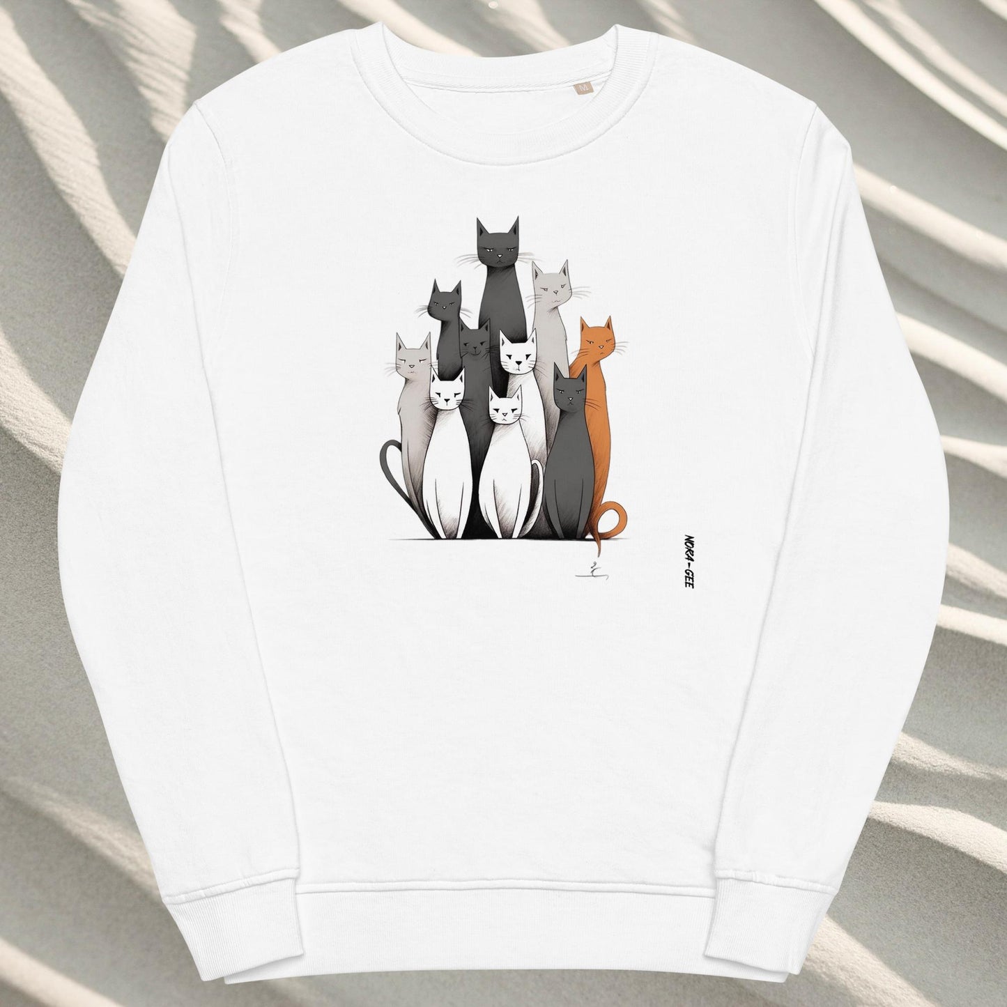 Organinės medvilnės unisex megztukas: katinai