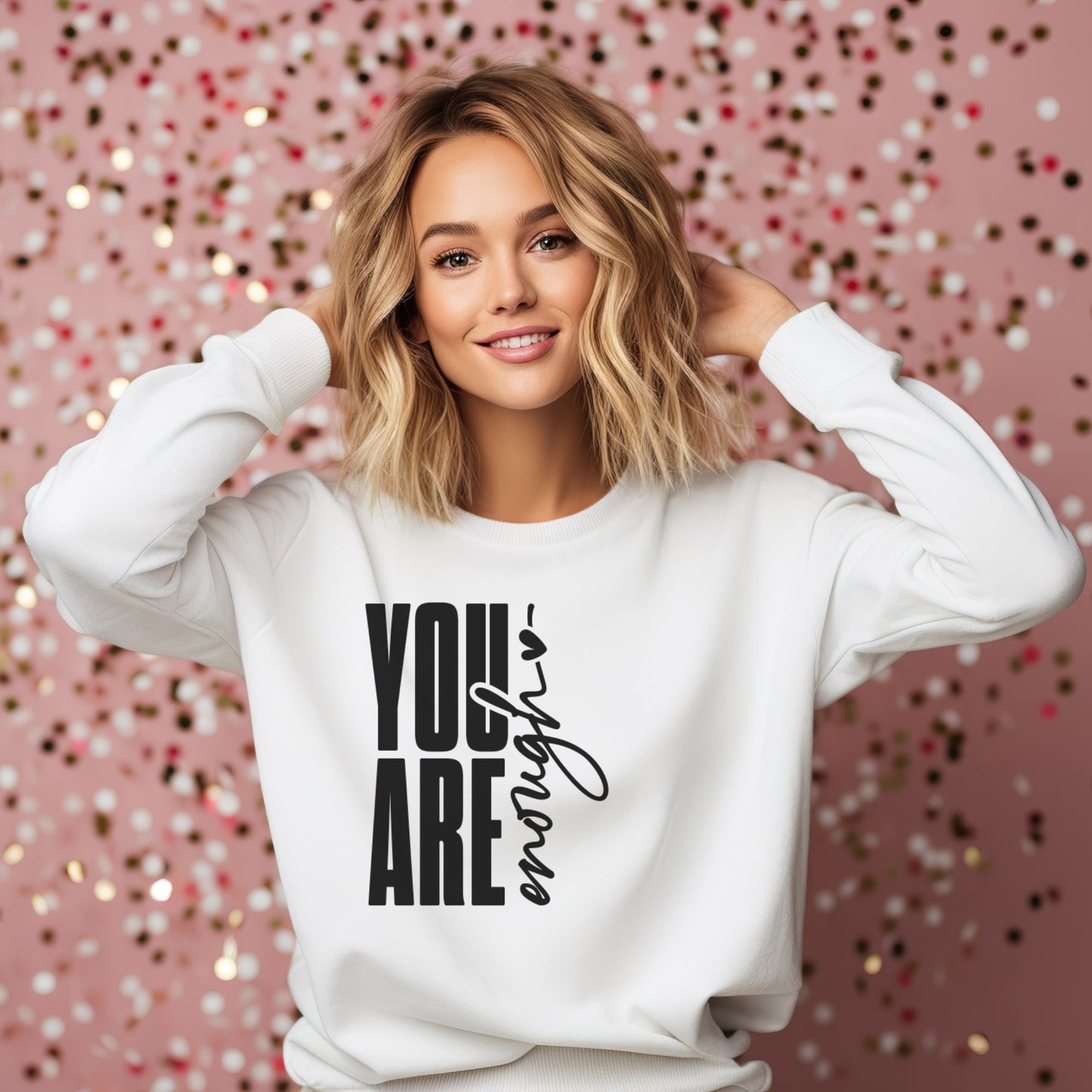 Organinės medvilnės unisex megztukas: You are enough